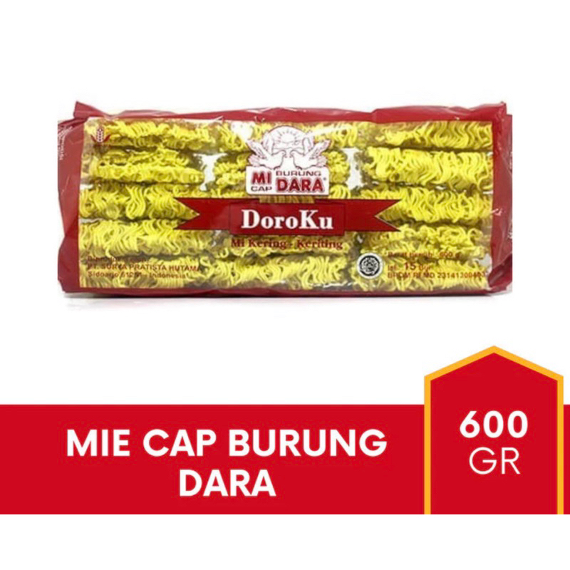 

Mie Kuning Doroku Cap Burung Dara 600gr Isi 15