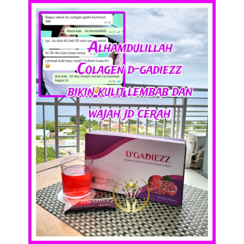 (1 box) isi 20 sachet D''gadiezz Collagen drink Dengan buah delima