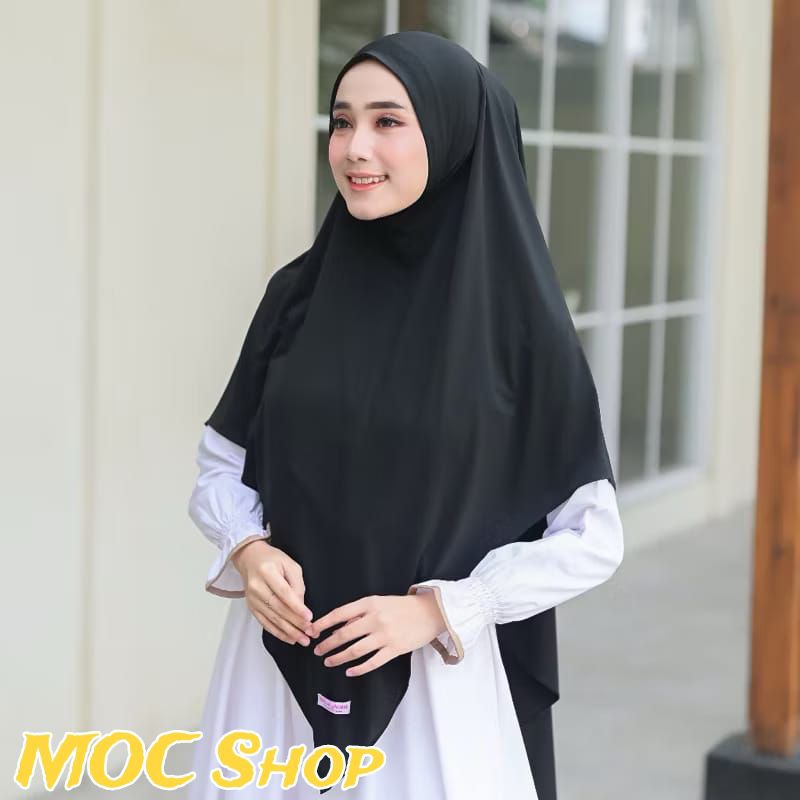 HEMAT Kerudung Jilbab Bergo Kayla XL hijab khimar siria non pet bahan jersey hyget ekonomis jumbo **