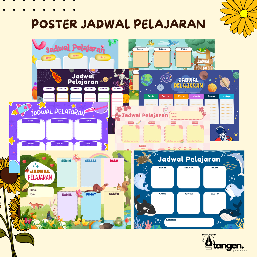 

Poster Jadwal Pelajaran - Poster Sekolah - Poster Jadwal Pelajaran Sekolah Print Ukuran A3 / A4