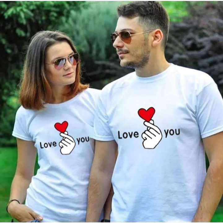 COD-BAJU PASANGAN KAOS LENGAN PENDEK-OLIV-KAOS COUPLE MOTIF PRINT SABLON-COUPLE TRENDY-BAJU PASANGAN