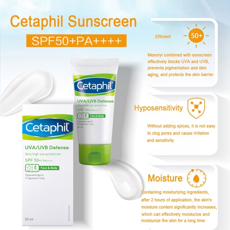 (NEAR EXPIRED) Cetaphil UVA/UVB Defence SPF50+ PA++++ 50ml Sunscreen