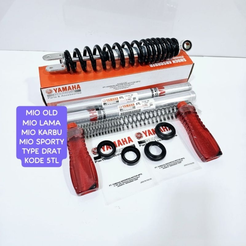 PAKET AS SHOCK DEPAN MIO OLD MIO LAMA MIO SPORT MIO KARBU SET SHOCK BREAKER SEAL OIL SOK YAMAHA 5TL 