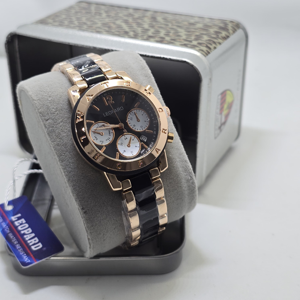 ( BISA COD ) jam tangan wanita LEOPARD ORIGINAL L-2861