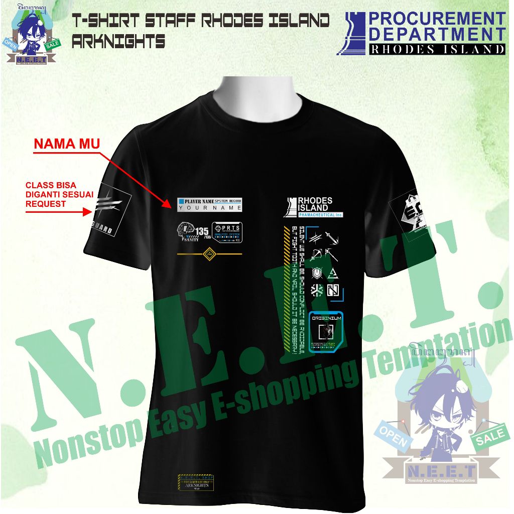T-Shirt Arknights Staff Rhodes Island