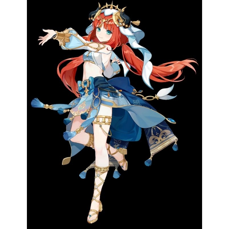 Wetrose Wts fullset kostum Nilou genshin impact cosplay Wig full set