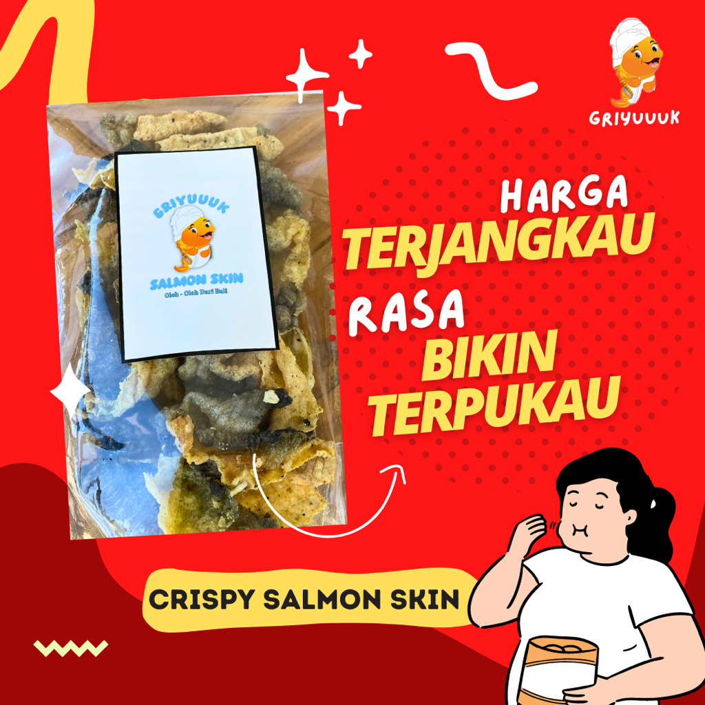 

KERUPUK KULIT SALMON 60gr SALMON CRISPY SALMON SKIN GRIYUUUK SALMON SKIN CHIPS OLEH-OLEH BALI