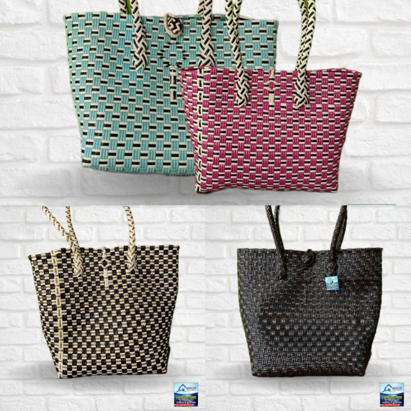 *Tas Anyaman* Totebag Wanita Tas Anyaman Plastik Jali Premium