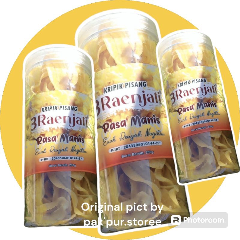 

GROSIR| KERIPIK PISANG 3 RAENJANI ORIGINAL MANIS| PRODUK UNGGULAN UMKM KEDIRI | TERMURAH