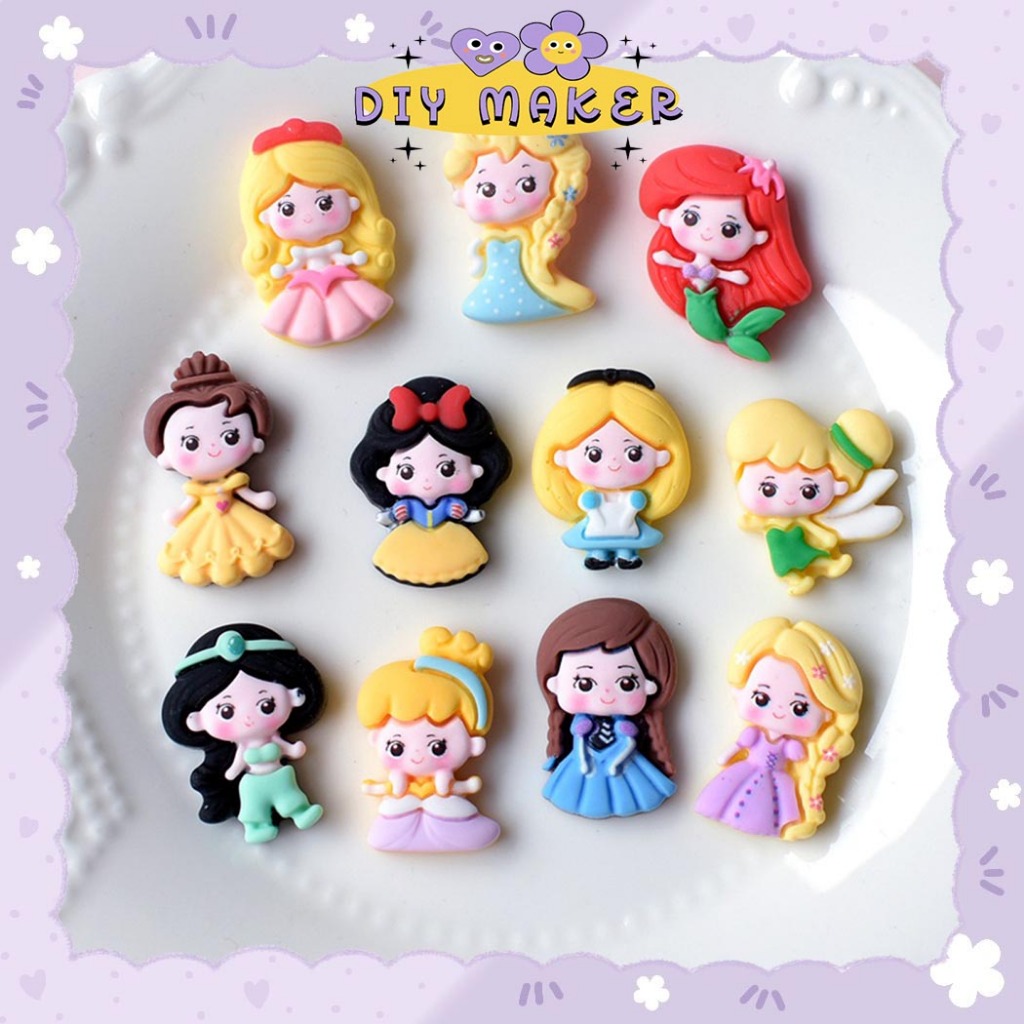 

DM Stiker 3D Timbul Clay Lucu Per Pcs Botol Minum Tumbler Resin Clay DIY Tempelan Cartoon Princess