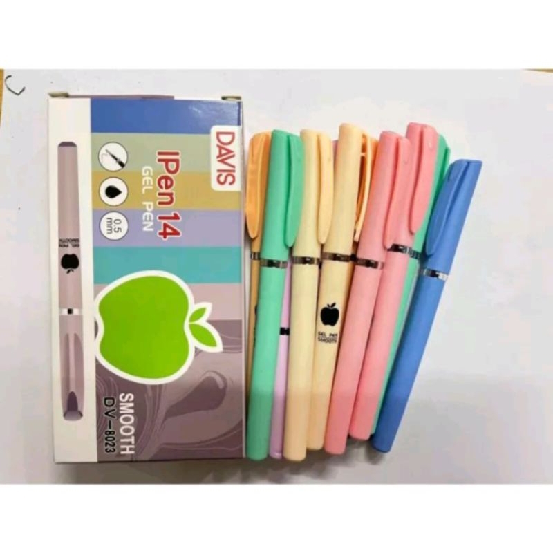 

Davis Gel Pen Apple DV-8023 Smooth / Davis Pulpen Gel l PEN 14 / Ipen / Ballpoint DV-8023 0.5mm (12 PCS)