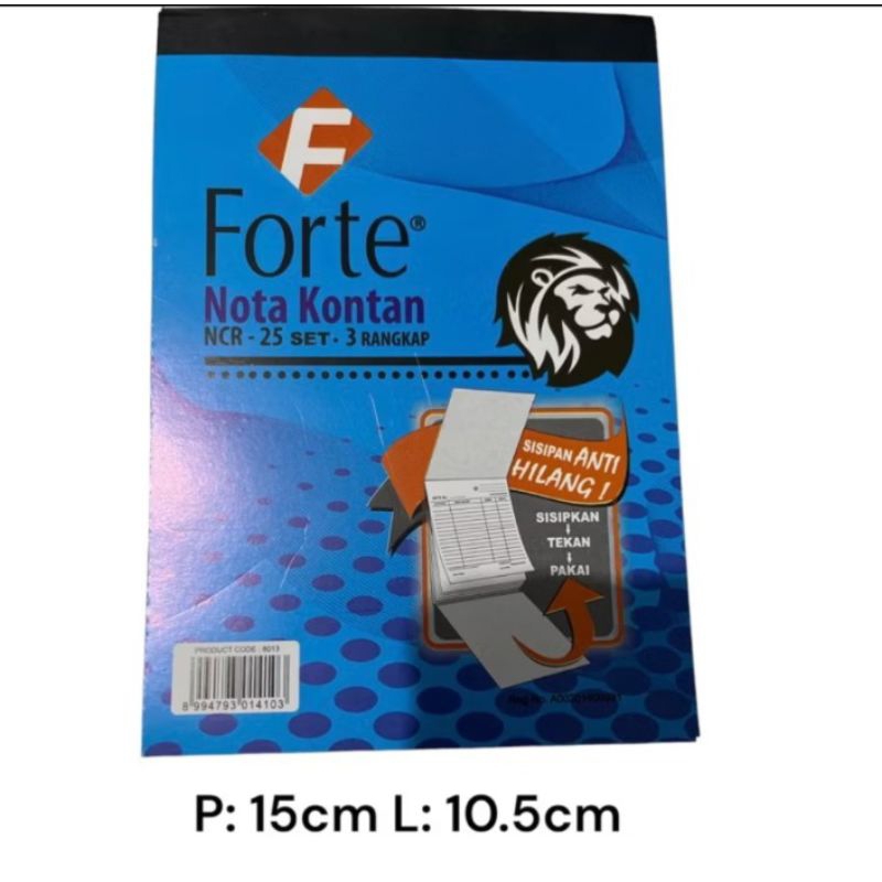 

Nota kontan 3 ply kecil k3