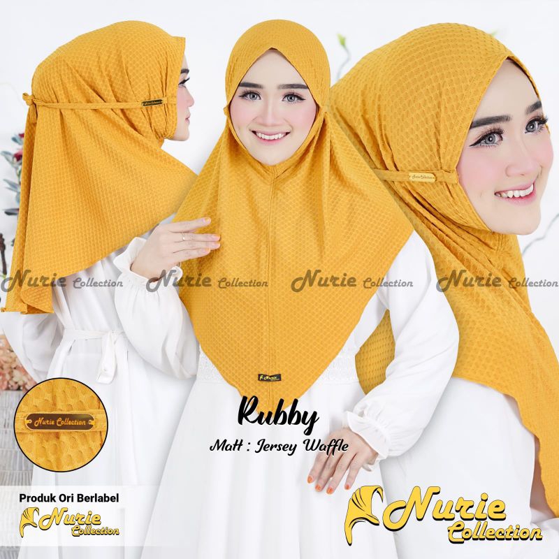 Rubby nurie jilbab instan Maryam tali belakang premium