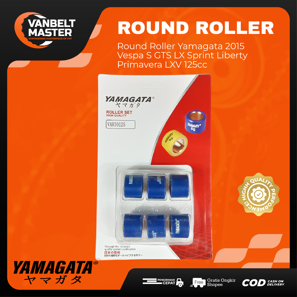 Yamagata Roller Racing Piaggio Vespa S LX GTS Sprint Liberty Primavera LXV 125 cc ukuran 2015