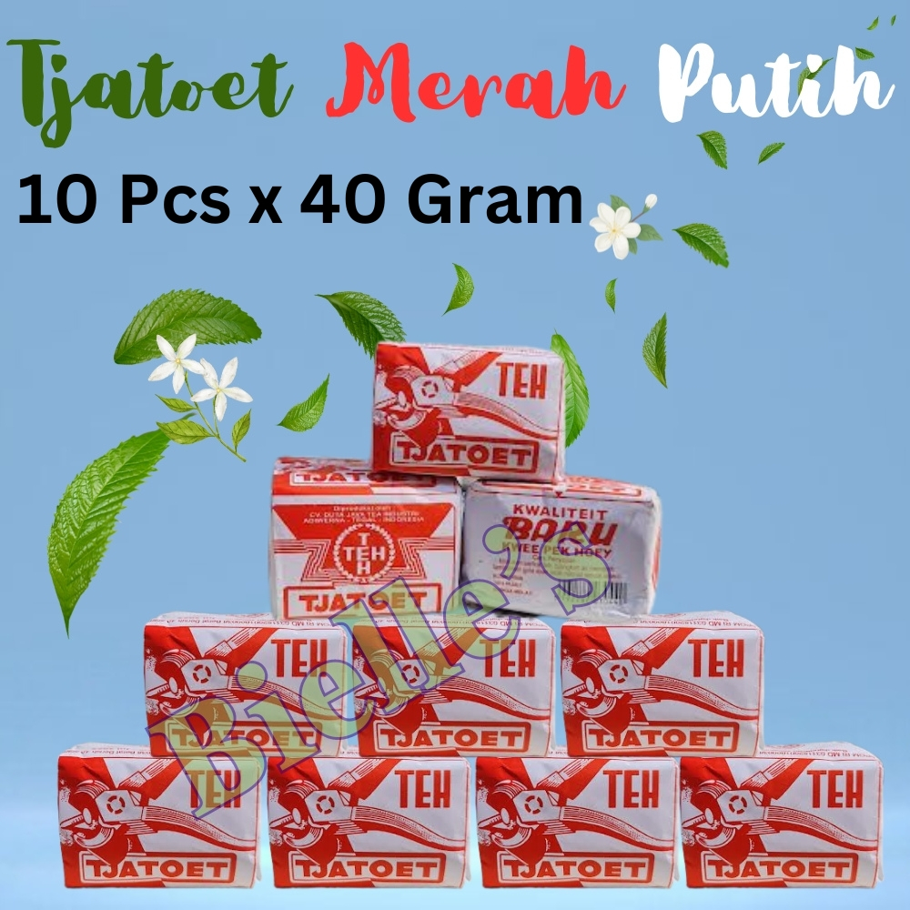 

Teh Tjatoet Merah Putih 10 Pcs x 40Gram - SLOP - Teh Catut Melati Istimewa Awur Tubruk 40 gr - Jasmine Tea Bubuk 40gr 40 gram - Catut - 2Tang - 2 Tang