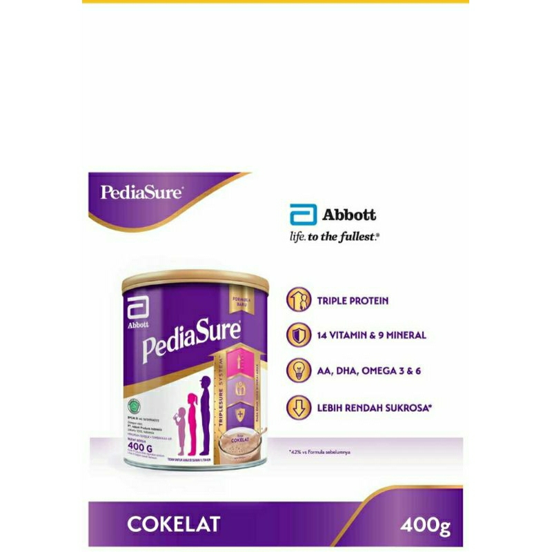 

pediasure triplesure coklat400gr exp sept2025