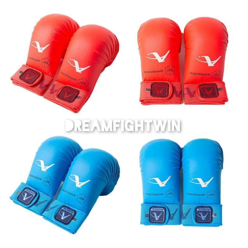 ARAWAZA HANDPRO karate hand protector MERAH BIRU WKF APPROVED