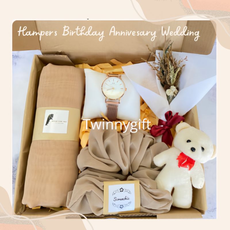 PAKET SPESIAL HAMPERS CEWEK KADO ULANG TAHUN PACAR HADIAH WISUDA JAM TANGAN DOMPET