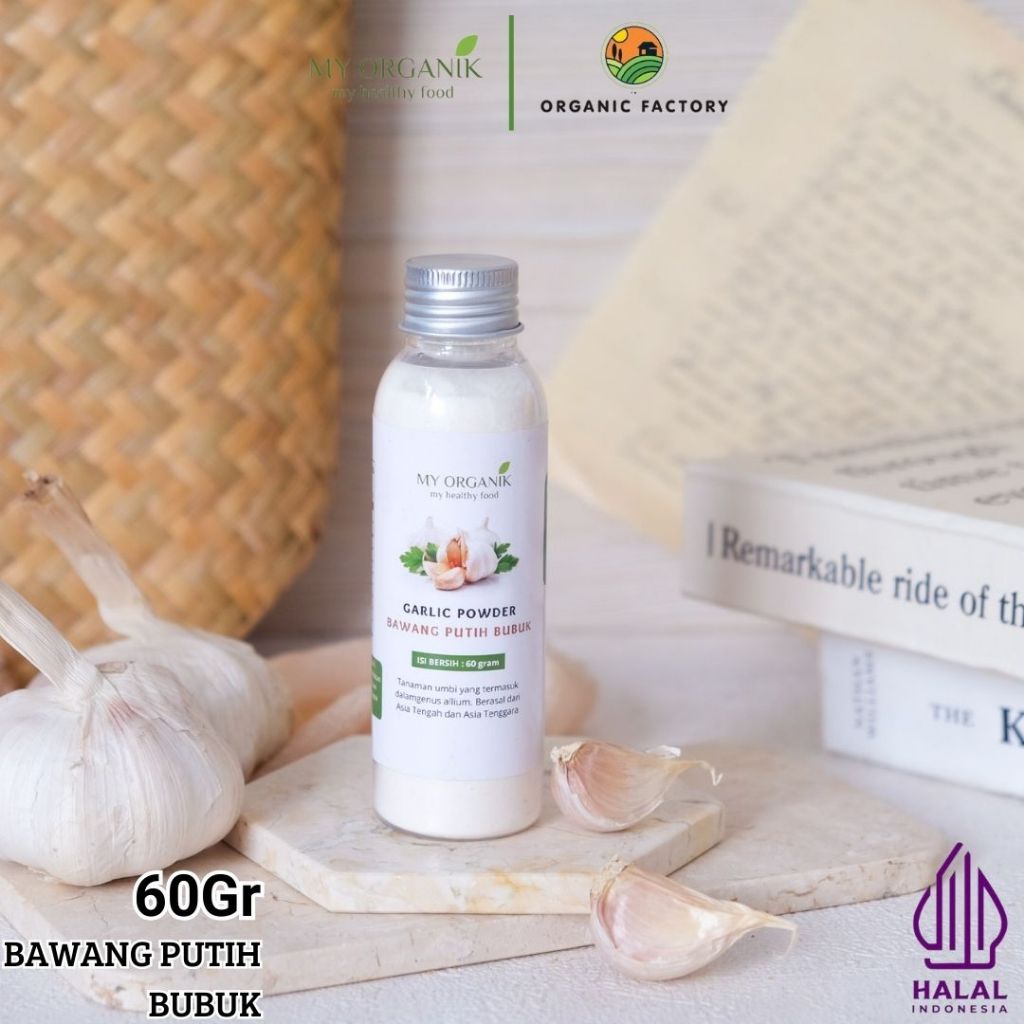 

My Organik Premium Garlic Powder Bawang Putih Bubuk 60g 120g 220g Pure Organic Tanpa Campuran