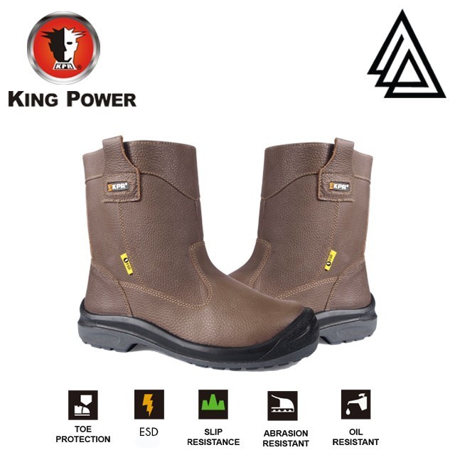 Sepatu Safety Kings Power L805 Coklat / Sepatu Safety Boots Kings / Sepatu Safety Proyek Murah