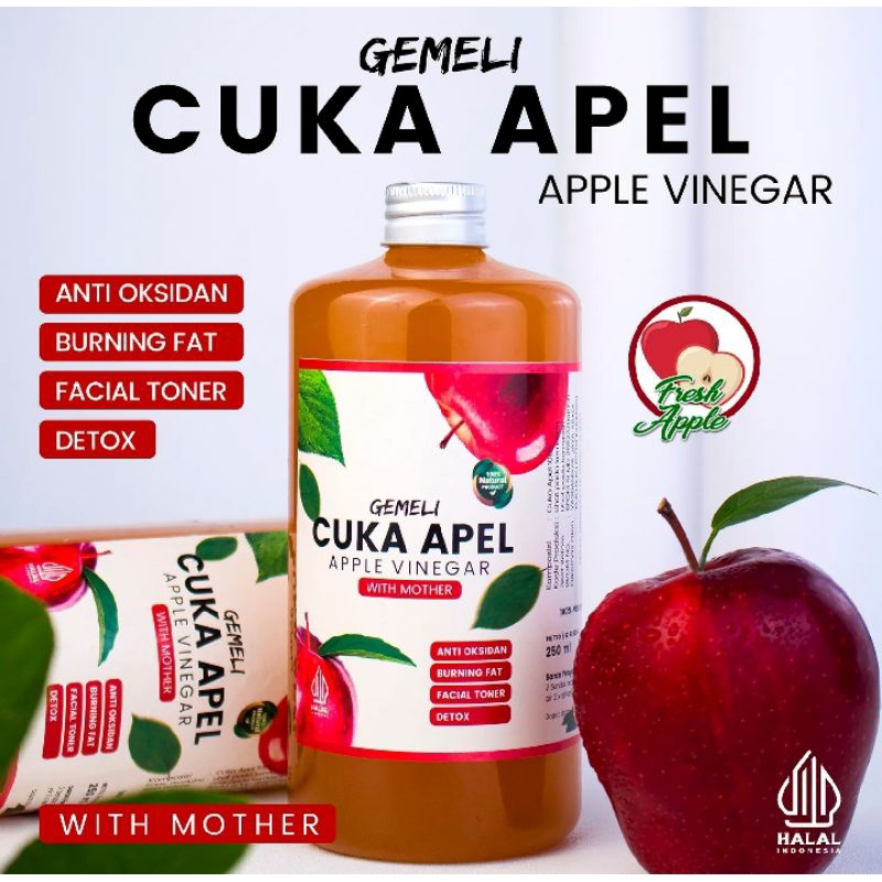 

Cuka Apple Vinegar 250ml dan 500ml Pure Tanpa Campuran