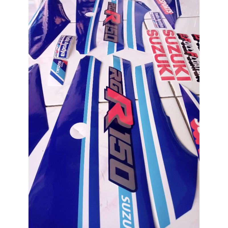 striping stiker suzuki rgr 150 sprinter putih