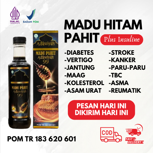 

MADU HITAM PAHIT INSULIN PLUS PROPOLIS SAMBILOTO ADAWIYAH 99|MADU DIABETES KOLESTEROL DARAH TINGGI