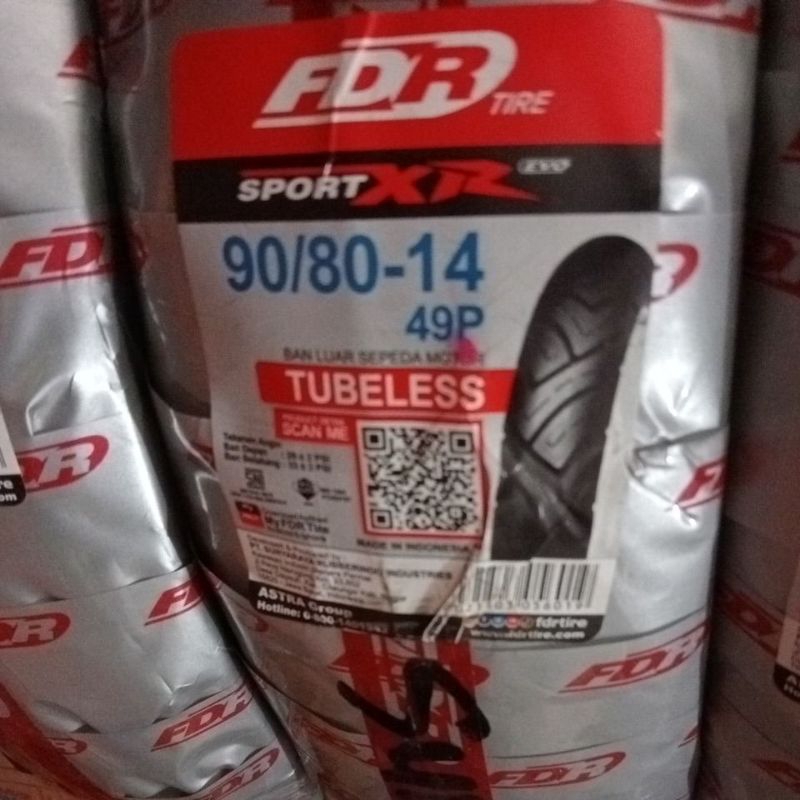 ban luar fdr sport xr evo ring 14 90/80-14 tubeless