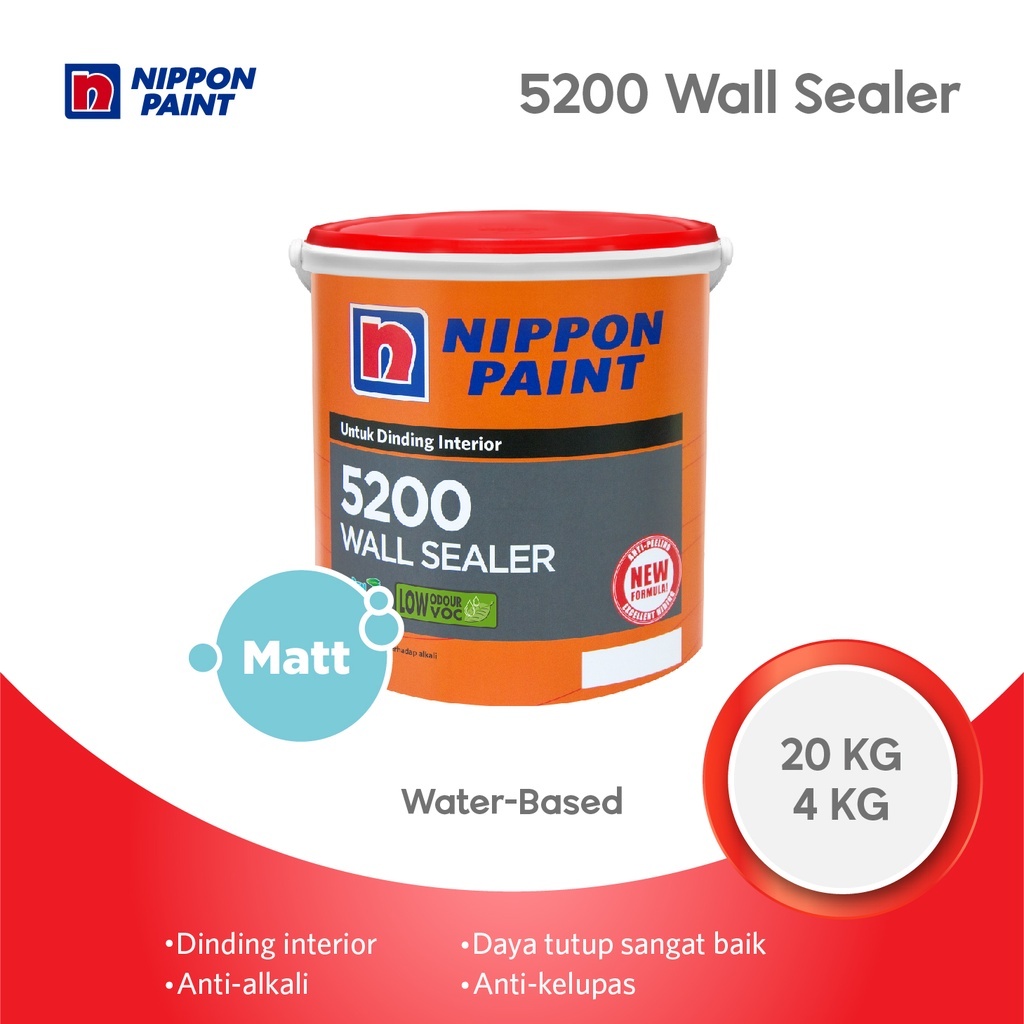 Nippon Paint Wall sealer 5200 cat dasar Interior Nippon Vinilex 20KG