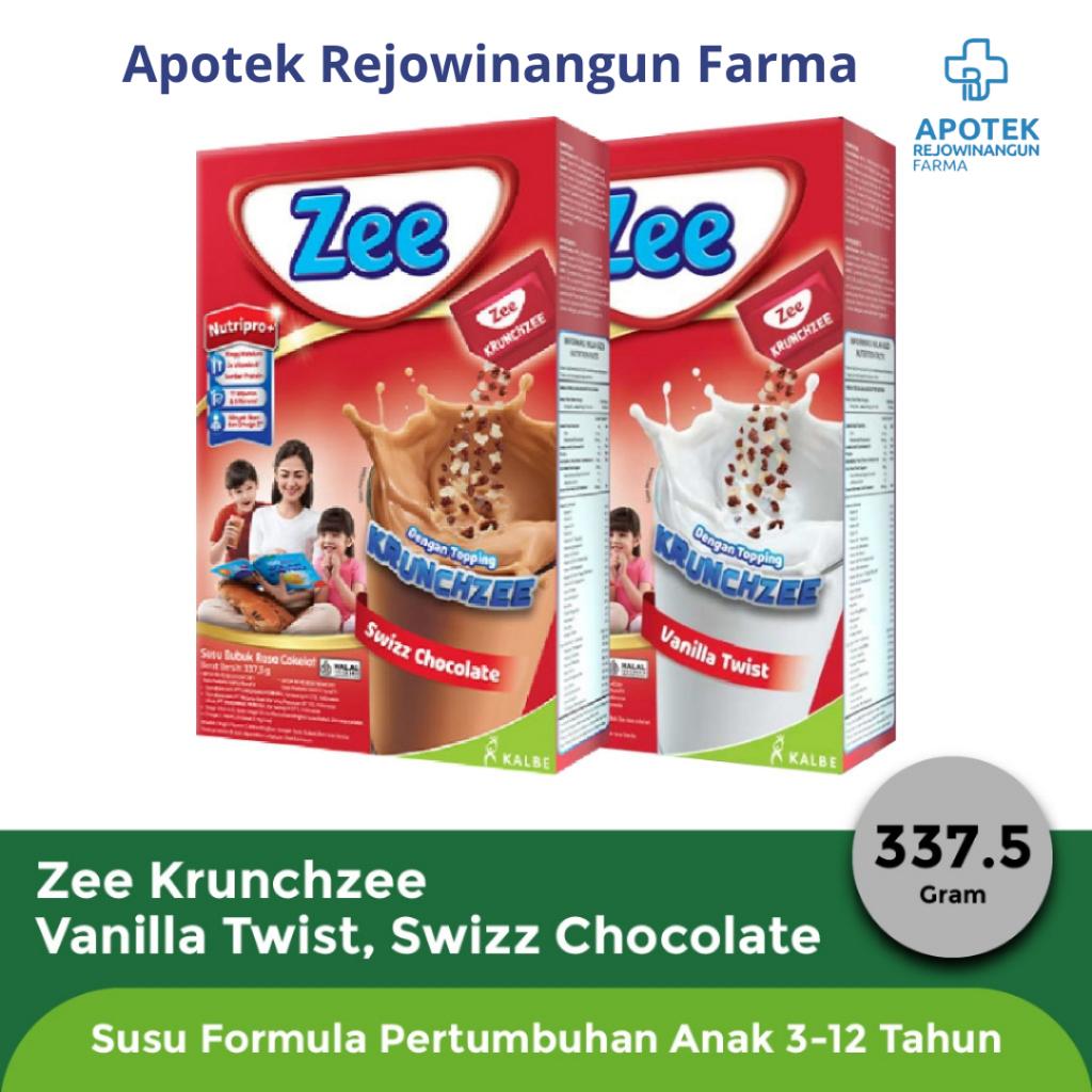 

Zee Krunchzee 337,5gr Vanilla Coklat ~ Susu Formula Pertumbuhan Anak 3-12 Tahun