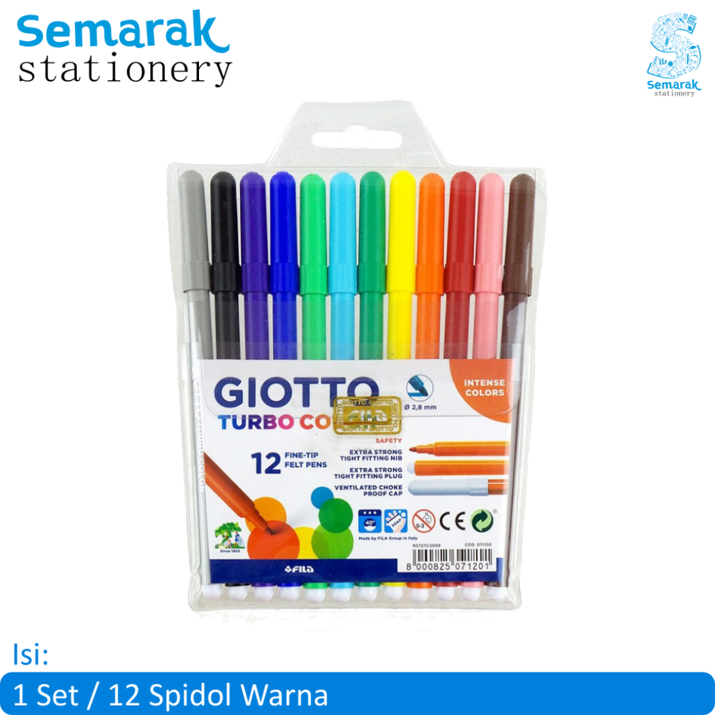

Giotto Turbo Color Spidol Warna Gambar - 12 Warna