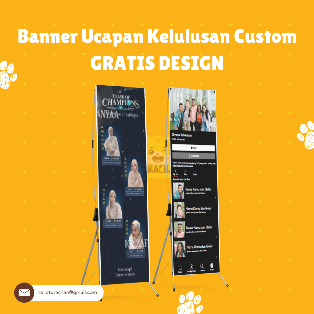 XBANNER Wisuda Ucapan | Banner Ucapan Wisuda Custom | Banner Kelulusan Custom