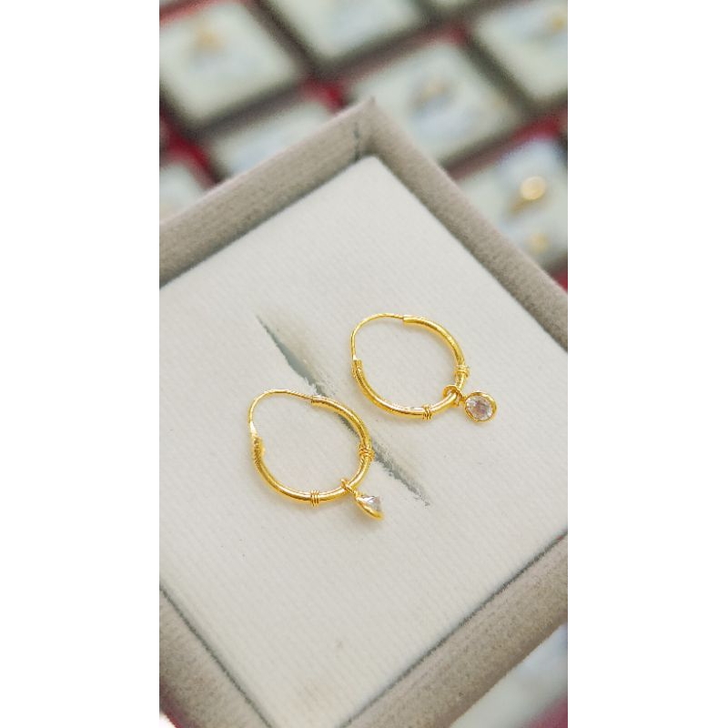 anting gipsy anak emas asli 6k 300