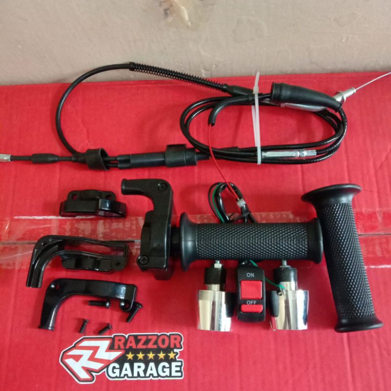 GAS SPONTAN YZ RXK RXS FIZR FORCE KABEL 2 PAKET GANDGRIP DAN JALU STANG PCX KOMPLIT