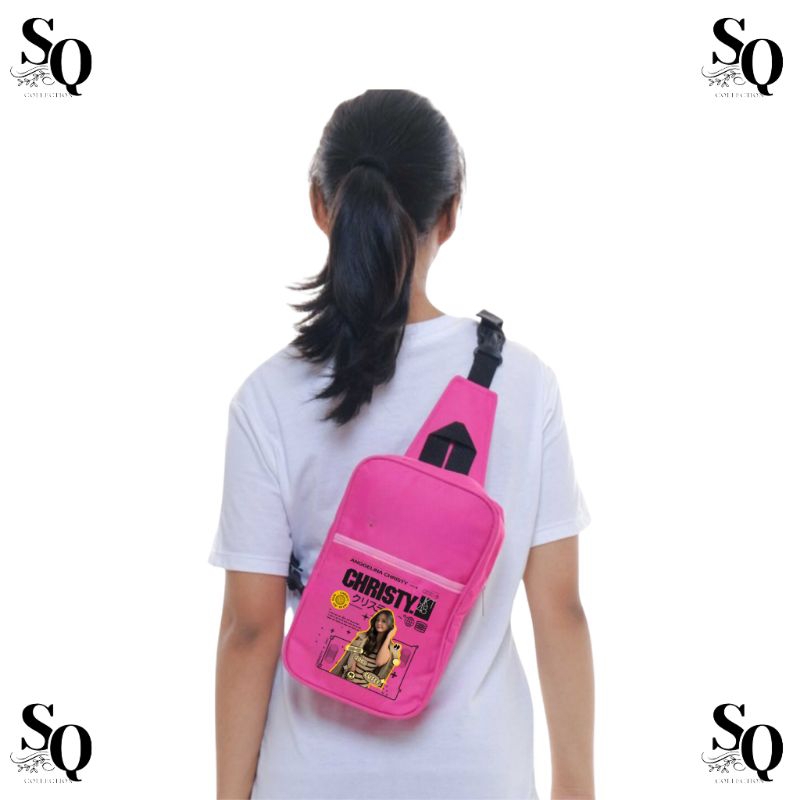 Tas jkt48 JKT48 Christy Tas Sekolah Stylish Untuk Remaja Tas Selempang JKT48 Bergaya Dengan murah be