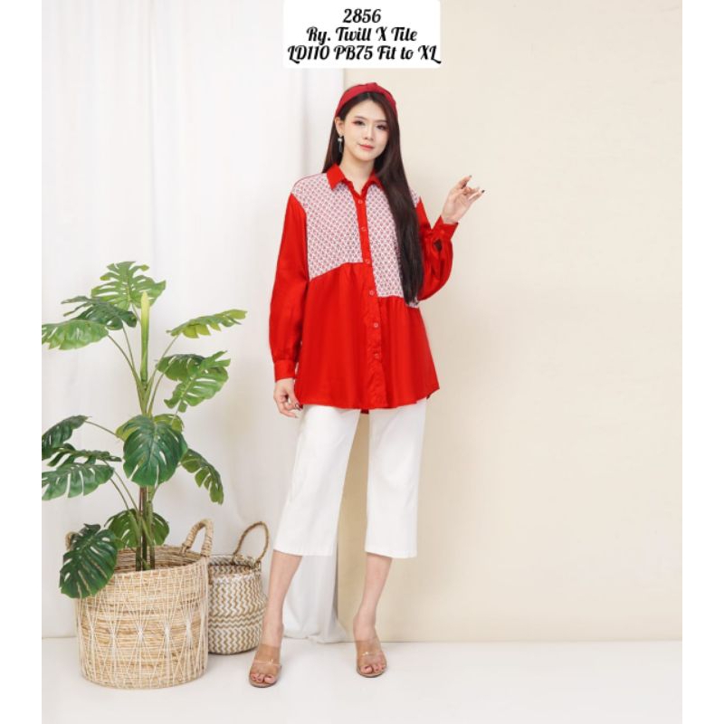 blouse merah//atasan putih//blouse edisi kemerdekaan