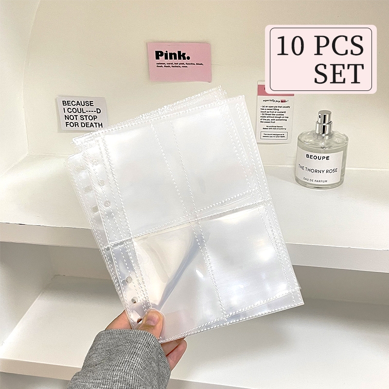 Album binder photocard cover transparent/Clear Sleeve (10 lembar/Set) Ukuran A5/A6 Photocard Sleeve 