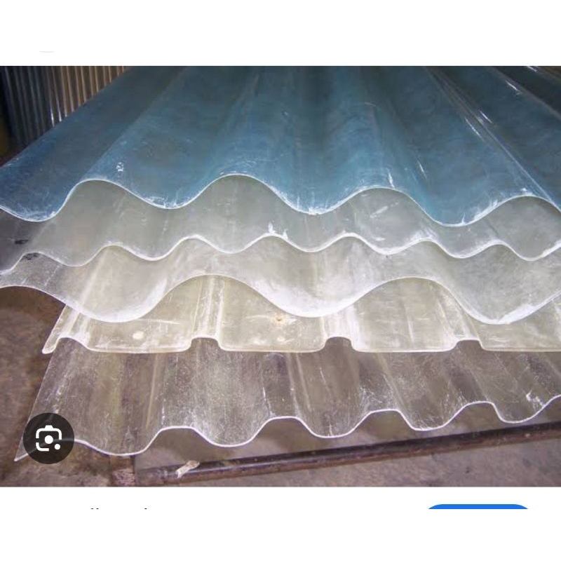 Atap fiber transparan gelombang besar kuat