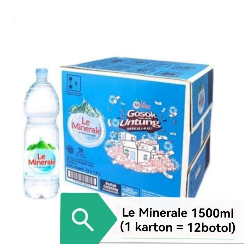 

Le Minerale Air Mineral Botol 1500ml ( Isi 12 Botol )