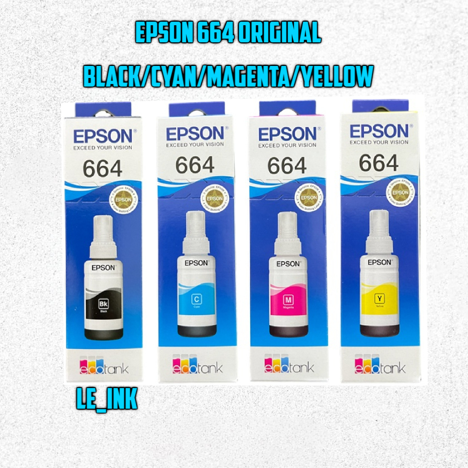 TINTA PRINTER EPSON 664 ORIGINAL / UNTUK PRINTER L1110 L3110 L3116 L3150 L3156 L5190 dan EPSON