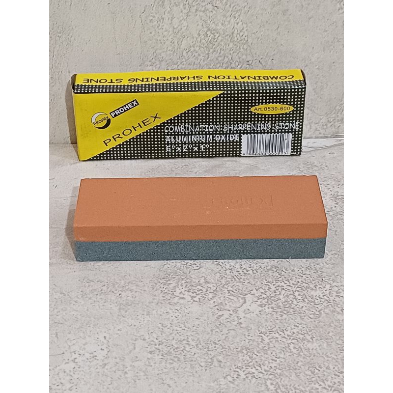 Batu Asah / Ungkal Prohex 6" x 2" x 1" Ungkal Beji / Combination Sharpening Stone Aluminium Oxide