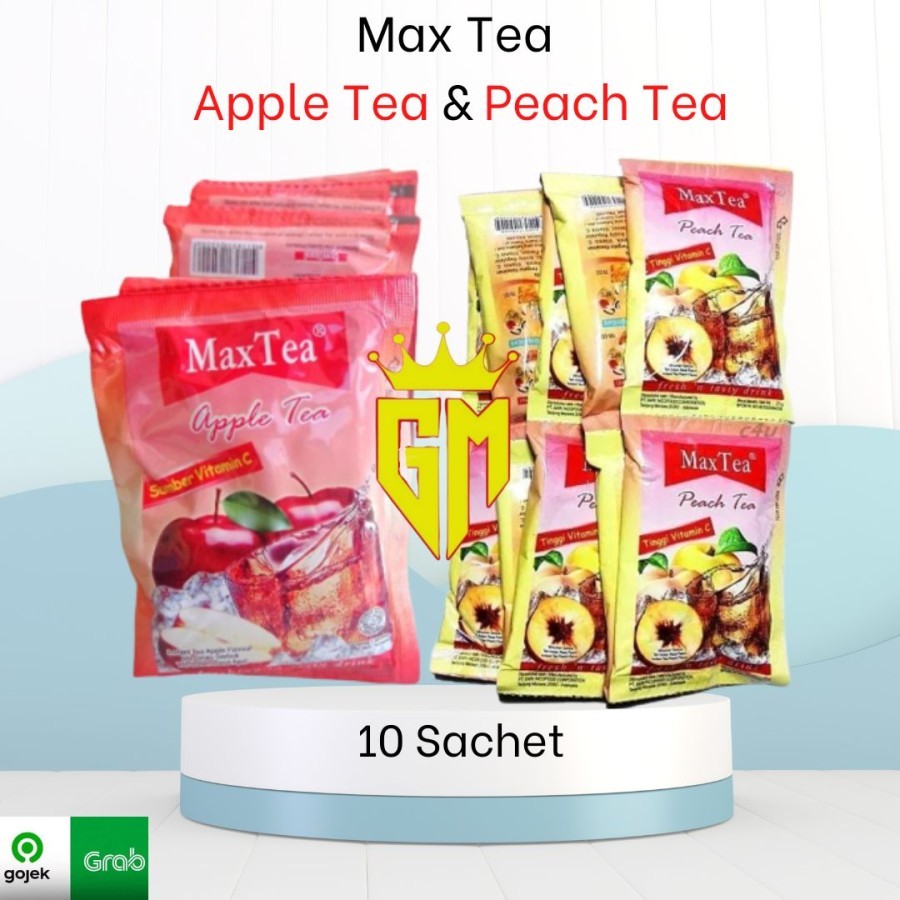 

Teh Kemasan / Max Tea Apple Tea & Peach Tea Isi 10 Sachet / Halal