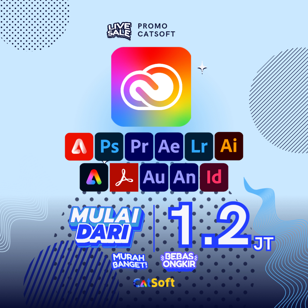 Adobe Creative Cloud akses All Apps Original 1 Tahun - for Ipad, Mac, Android & Windows