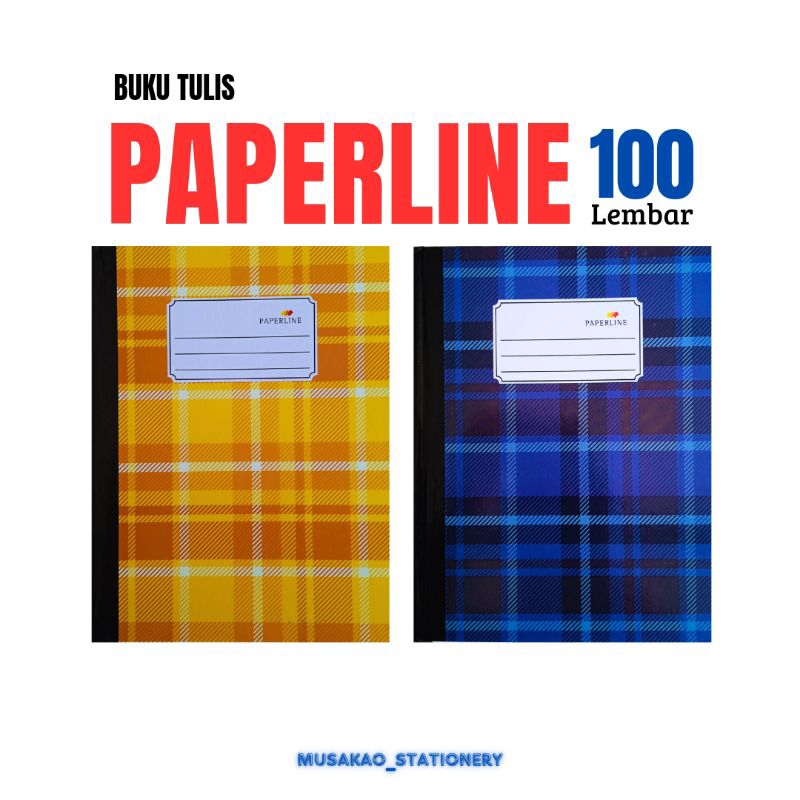 

Buku Tulis Hardcover Paperline 100 Lembar Ukuran Kuarto 21 cm × 16 cm