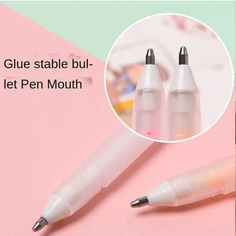 

LH Pulpen Lem Cair Glue Pen Colour Liquid Glue Pen Bolpoin Lem Kertas