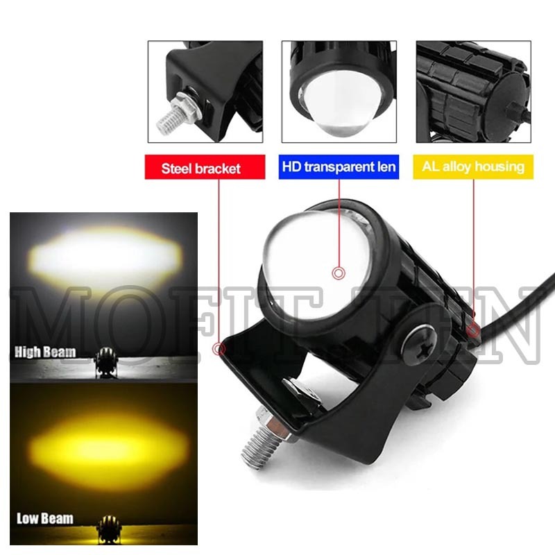 Lampu LED Motor Lampu Tembak D2 Laser Luminos Bullaes 40 Watt Sorot Lampu Variasi Mobil