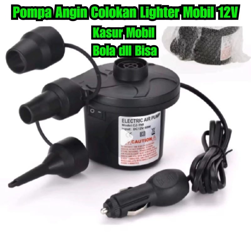 Pompa angin lighter mobil 12v Pompa kasur mobil pompa angin mobil pompa colokan mobil