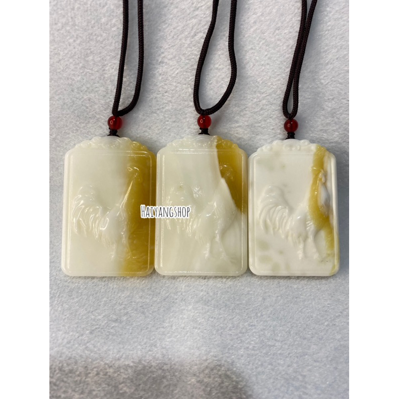 Kalung Liontin Giok - Liontin Putih - Liontin Kerang putih - Ayam - Liontin Buddha - Kalung Kesehata