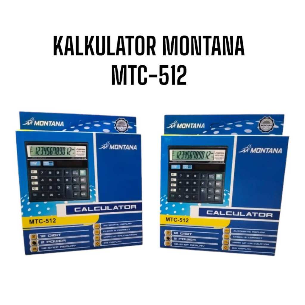 

Kalkulator Montana MTC-512 12 Digit Cek & Replay Calculator