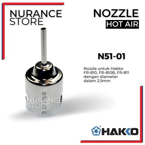 HAKKO HOT AIR NOZZLE N51-01 FOR FR-801/FR-810B/FR-811.